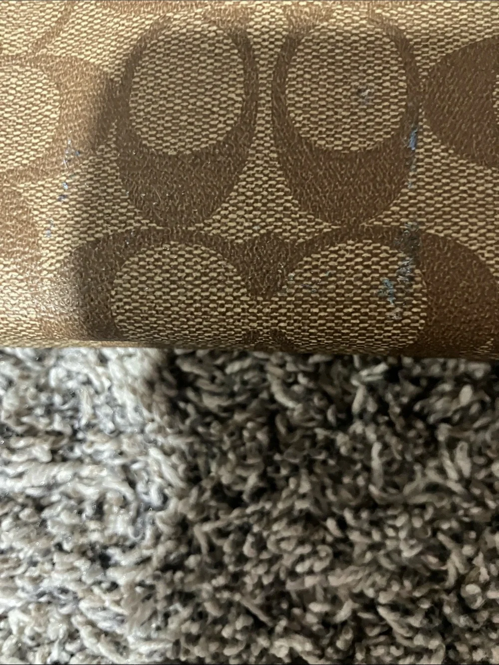Coach Brown Khaki Signature Canvas Wristlet